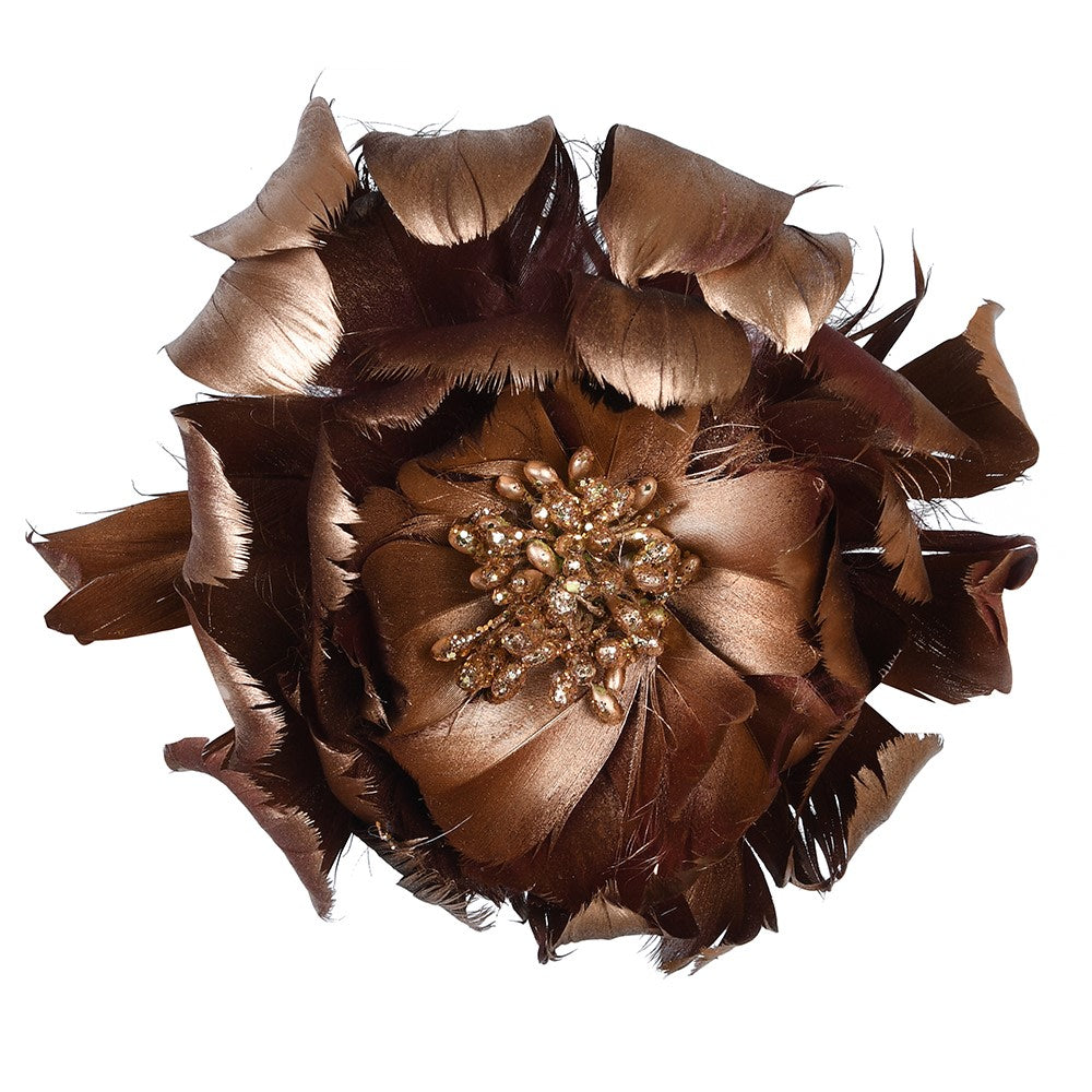 Golden Feather Flower Clip 15cm | Annie Mo's