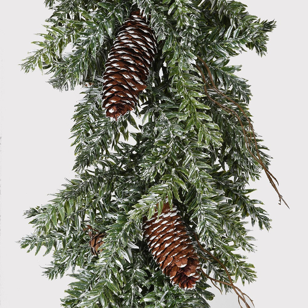6ft Pine and Pine Cone Garland 180cm-B