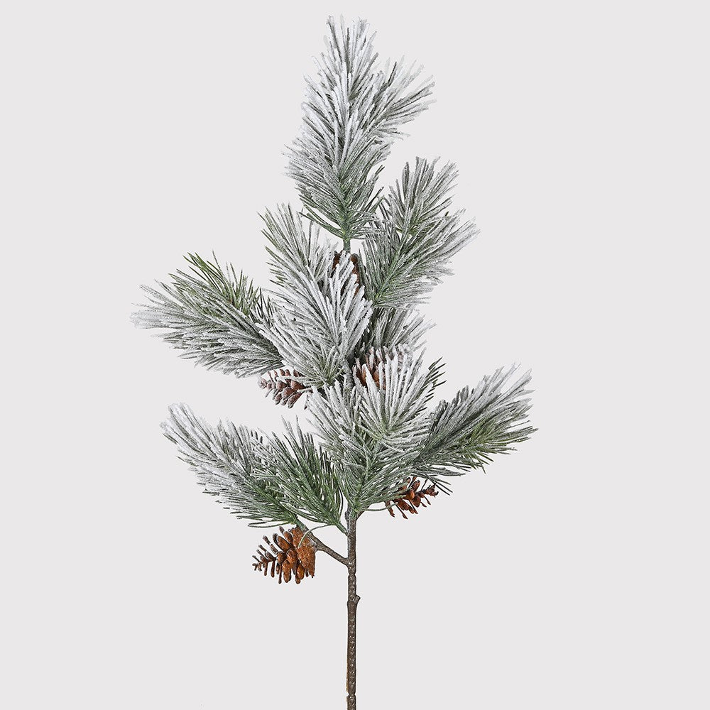 Snowy Pine and Pine Cone Stem 80cm| Annie Mo's