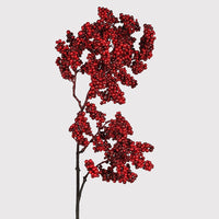 Red Glitter Berry Spray 75cm | Annie Mo's