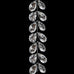 Silver Bead Laurel Leaf Garland 156cm