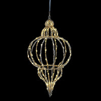 Mains Operated Gold Hanging Lit Finial | Annie Mo's