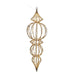 Mains Operated Gold Lit Large Hanging Finial 83cm | Annie Mo's