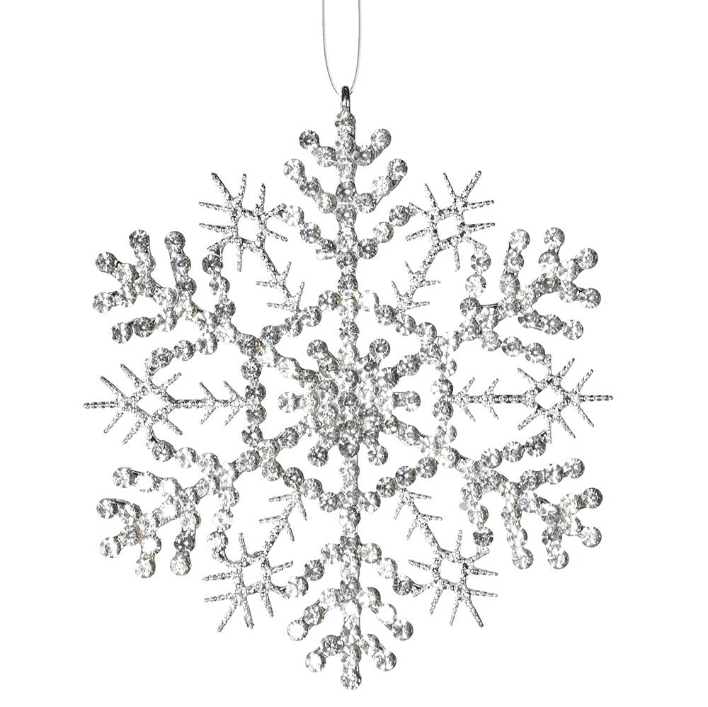 Silver Jewel Snowflake Decoration 9cm | Annie Mo's