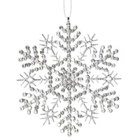 Silver Jewel Snowflake Decoration 9cm | Annie Mo's