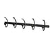 Five Hook Black Metal Multi Wall Hook 79cm