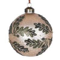 Golden and Green Leaf Bauble 10cm | Annie Mo's