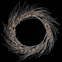 Lit Champagne Glitter Wreath 80cm | Annie Mo's