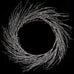 Lit Champagne Glitter Wreath 80cm