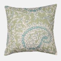Parsley Paisley Moss Cushion with Feather Inner 50cm x 50cm | Annie