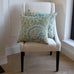 Parsley Paisley Moss Cushion with Feather Inner 50cm x 50cm