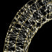 Main Operated 1800 LED Gold Wreath 75cm