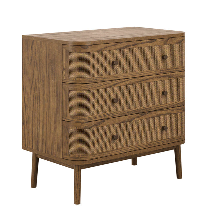 Cayman Smoked Chest of Drawers 80cm-G