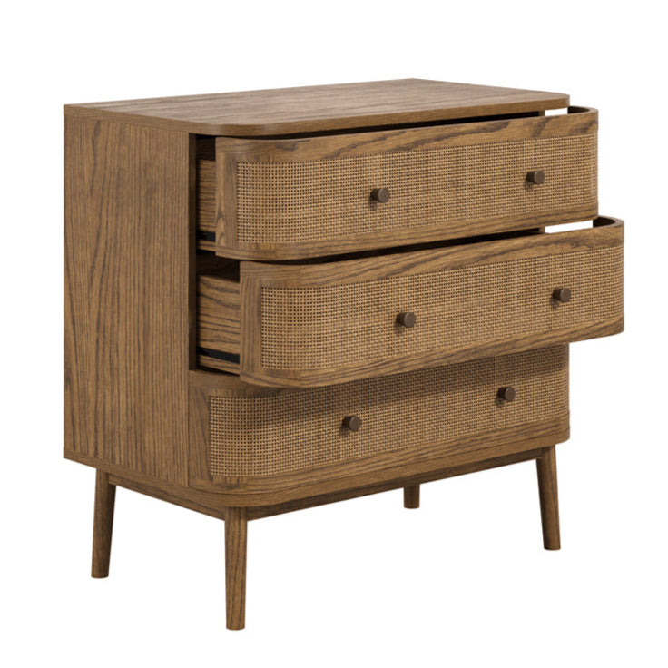 Cayman Smoked Chest of Drawers 80cm-E