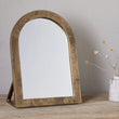Cayce Cast Aluminum Vanity Mirror - Antiqued Brass 36cm