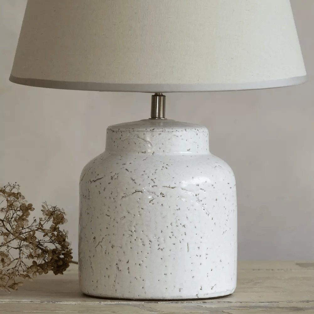 Ceramic Lamp Ossa With Cream Shade 45cm | Annie Mo's-B