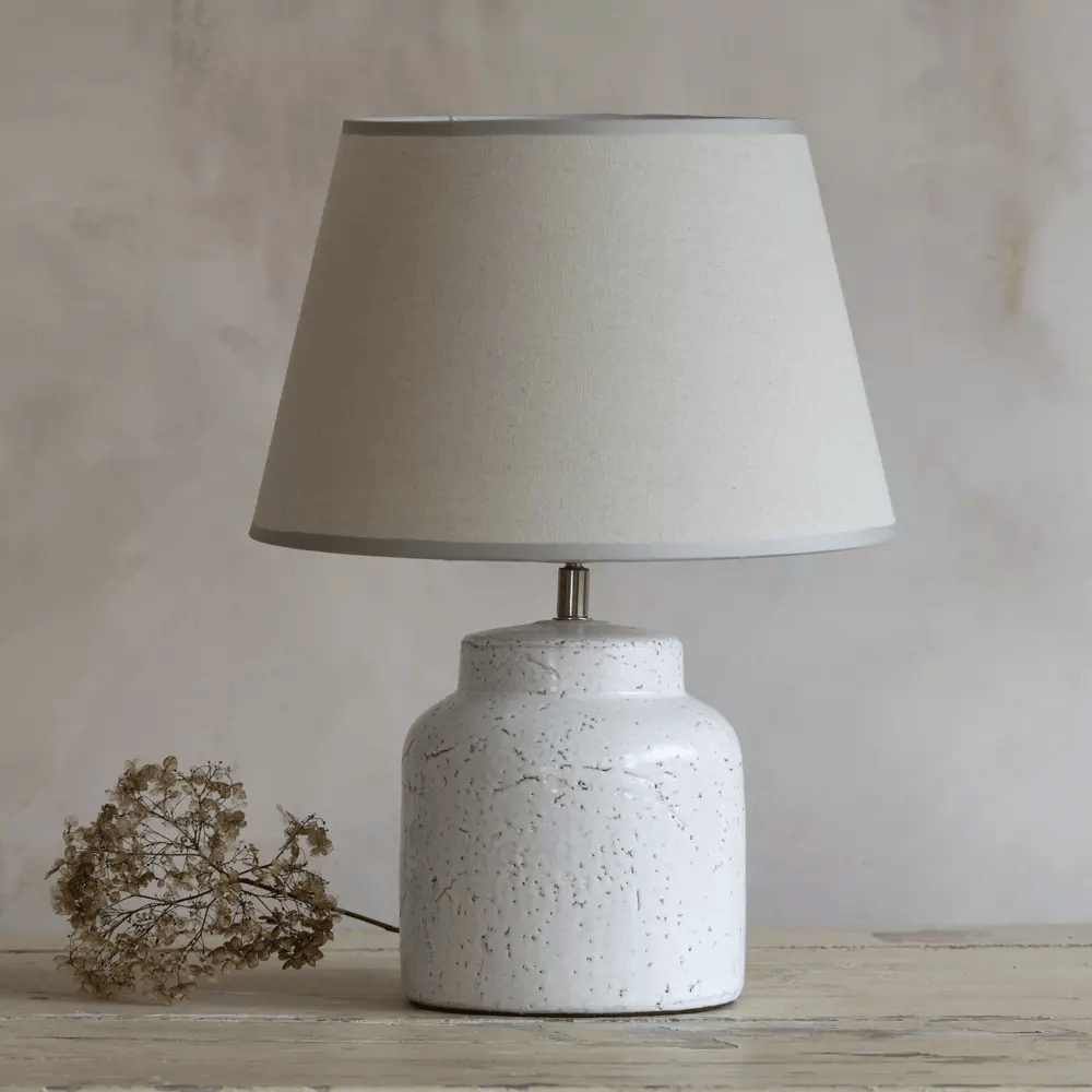 Ceramic Lamp Ossa With Cream Shade 45cm | Annie Mo's