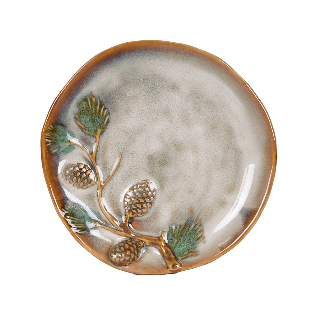 Ceramic Pine Cone Plate 15cm