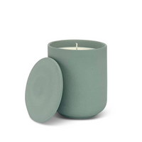 Ceramic Pot Candle - Matt Sage Green with Lid - Lime Basil and Mandarin