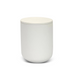 Ceramic Pot Candle - Matt White with Lid - Black Pomegranate