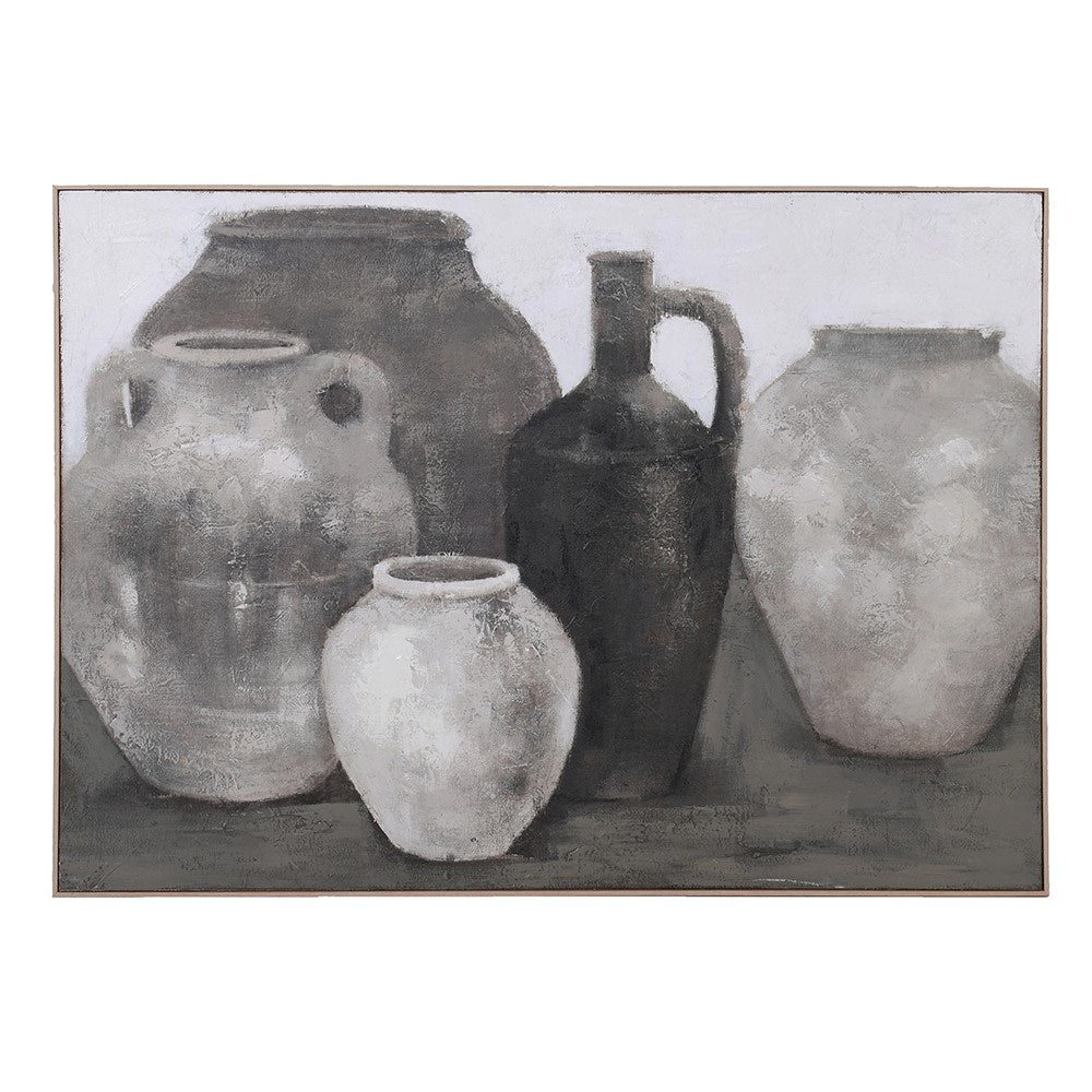 Ceramic Pots Framed Canvas 140cm | Annie Mo's