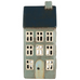 Ceramic T-Light Blue Grey House with One Chimney 23cm