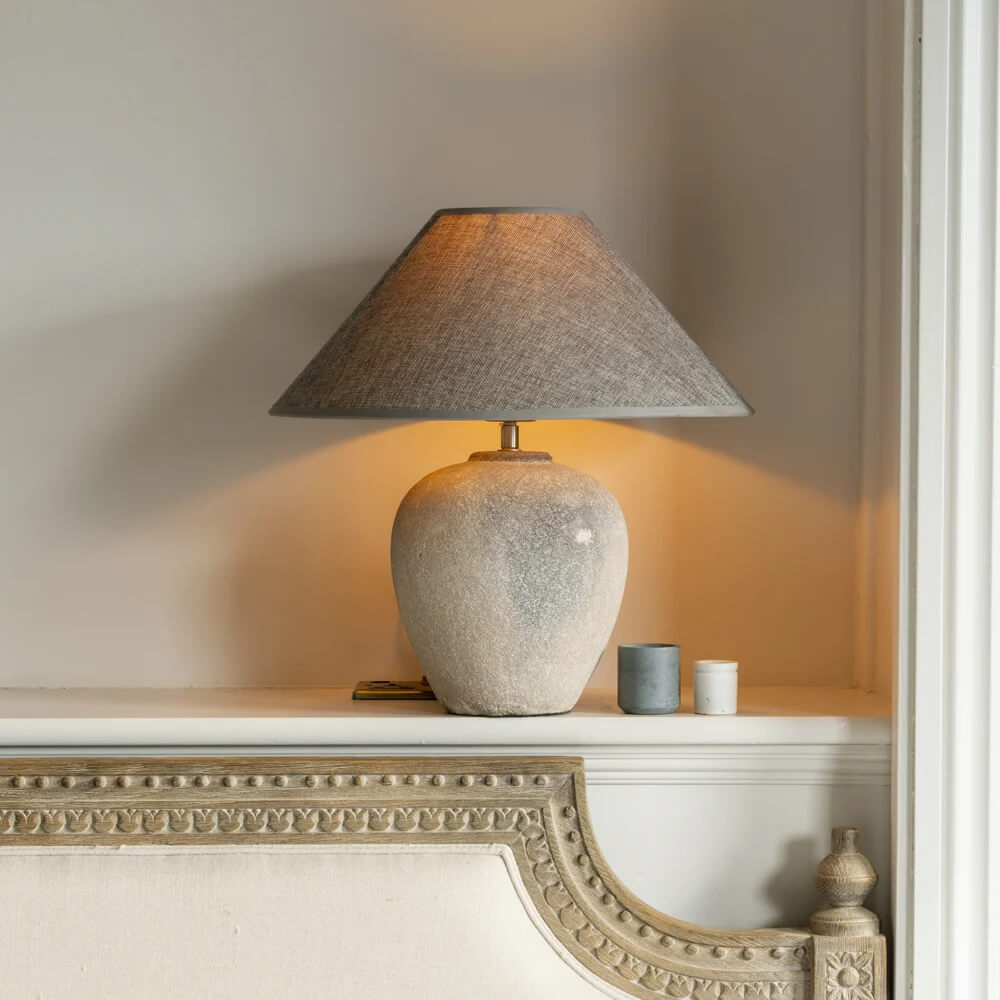 Ceramic Lamp Ceramic with Dark Grey Shade2