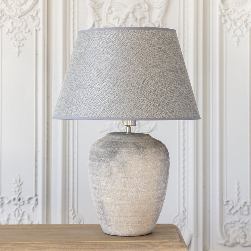 Ceramic Lamp with Dark Grey Shade 59cm