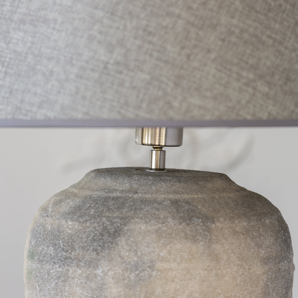 Ceramic Lamp with Dark Grey Shade 59cm