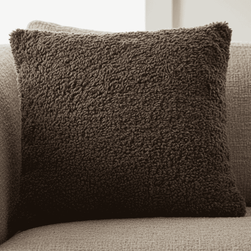 Jasper Square Cushion | Curly Cocoa 50cm x 50cm