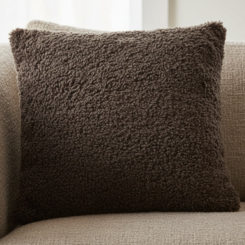 Jasper Square Cushion | Curly Cocoa 50cm x 50cm | Annie Mo's