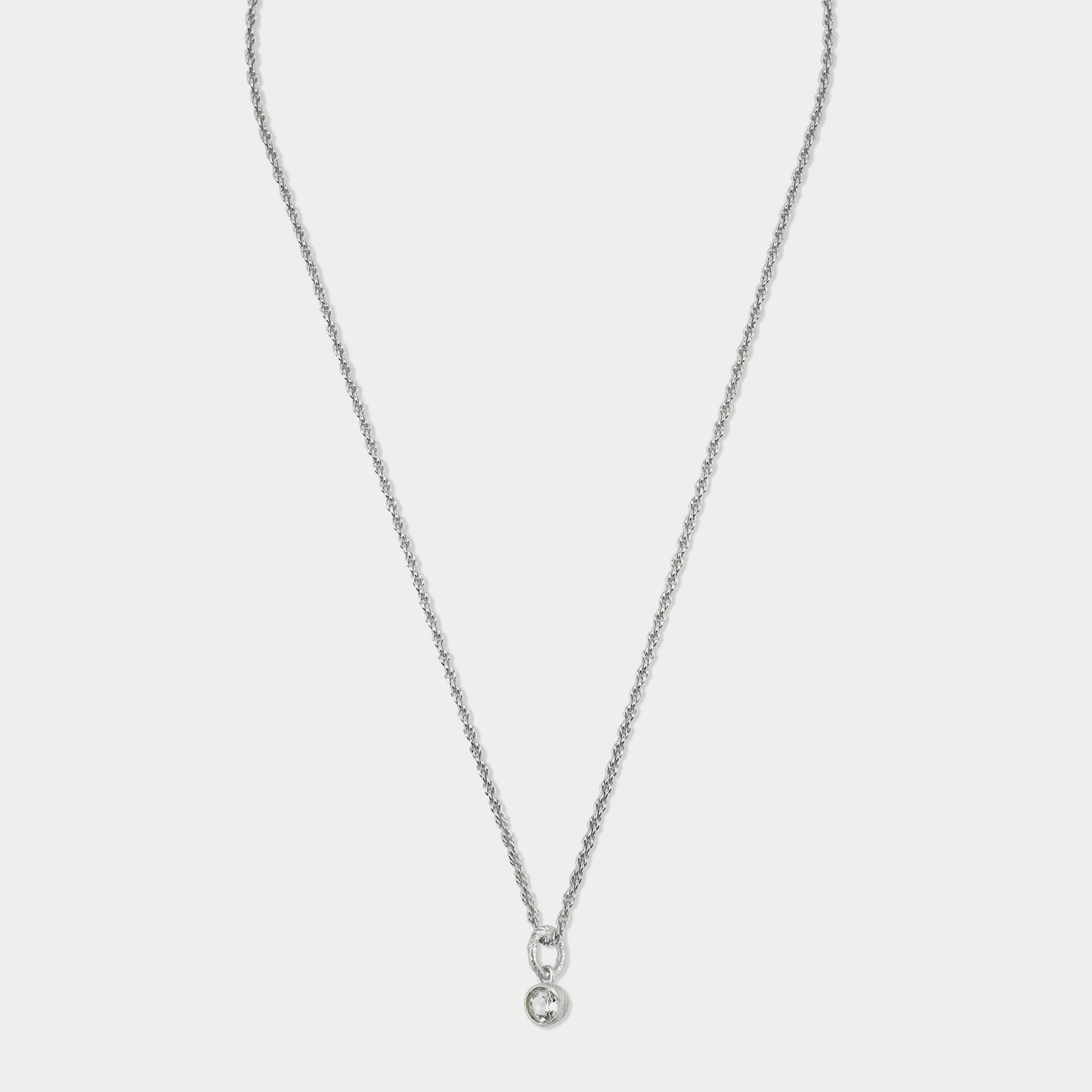 Charm Necklace Blue Topaz and Silver | Annie Mo's-B