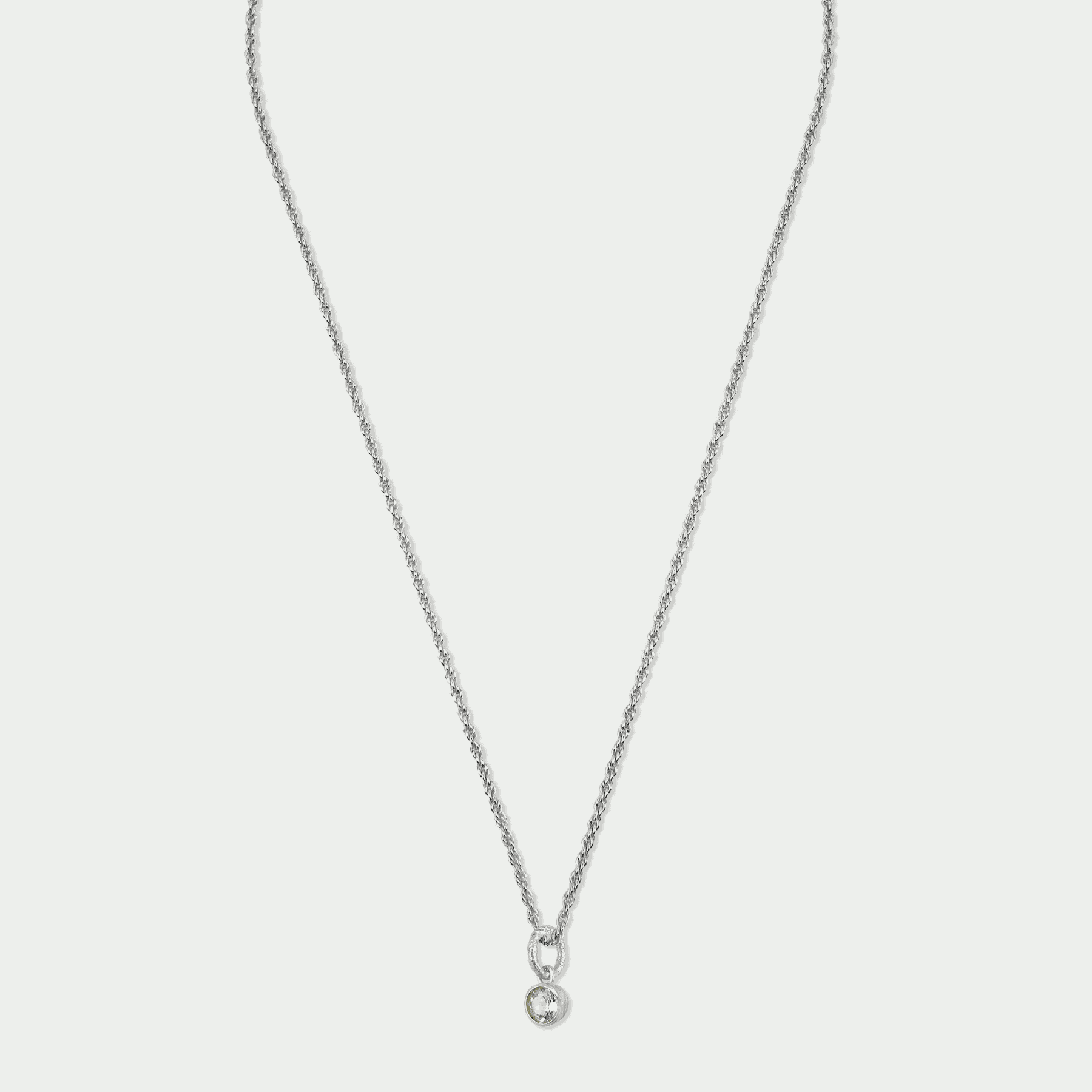 Charm Necklace Blue Topaz and Silver | Annie Mo's-B