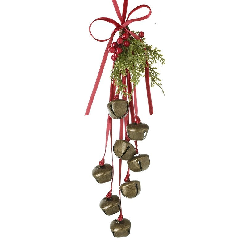 Christmas Bells Red Ribbon Hanger 45cm | Annie Mo's