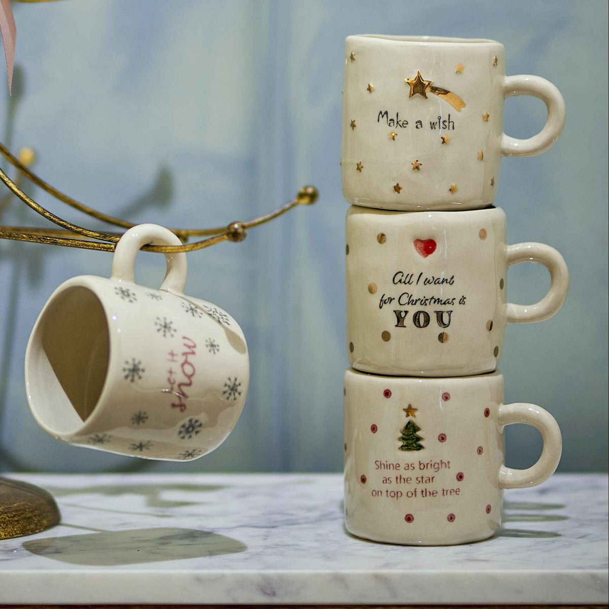 Christy Mug, White Stoneware - Style Choice | Annie Mo's-B