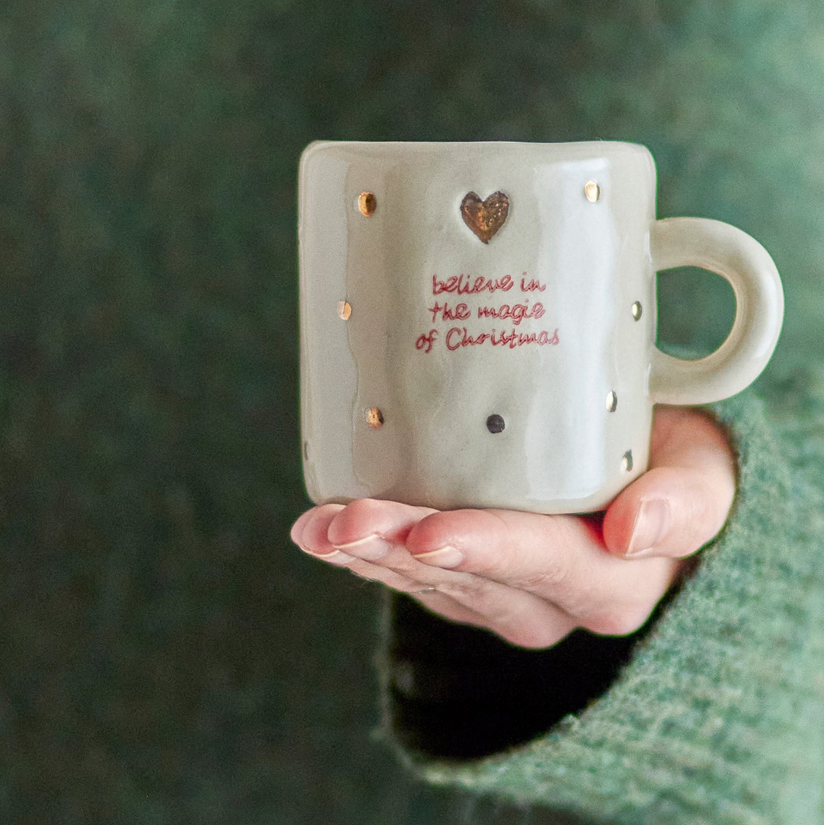 Christy Mug, White Stoneware - Style Choice-F