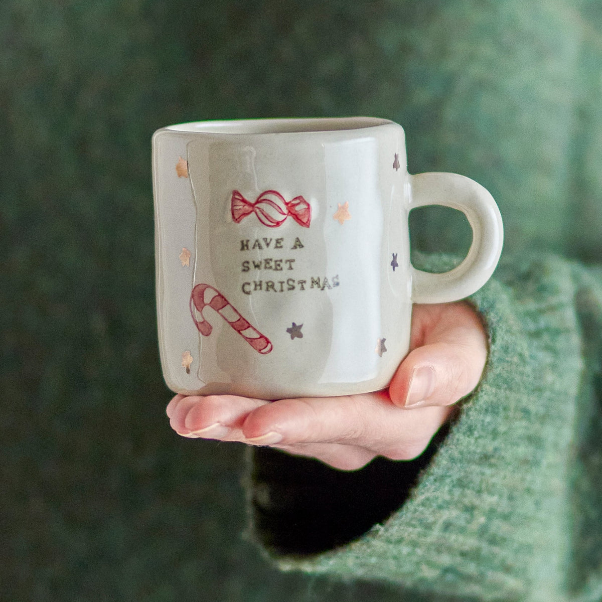 Christy Mug, White Stoneware - Style Choice-H