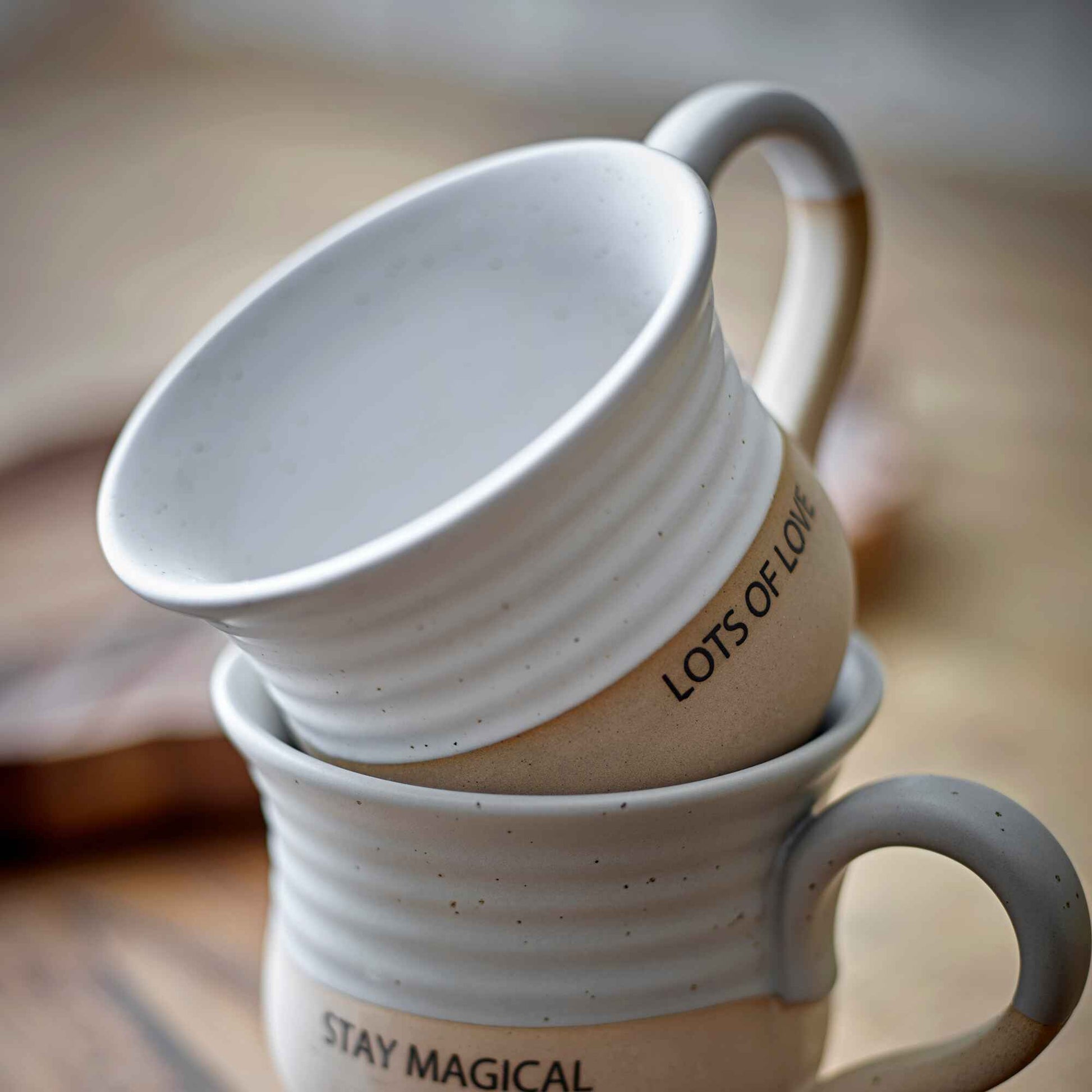 Claire Cup, White, Stoneware | Annie Mo's-C