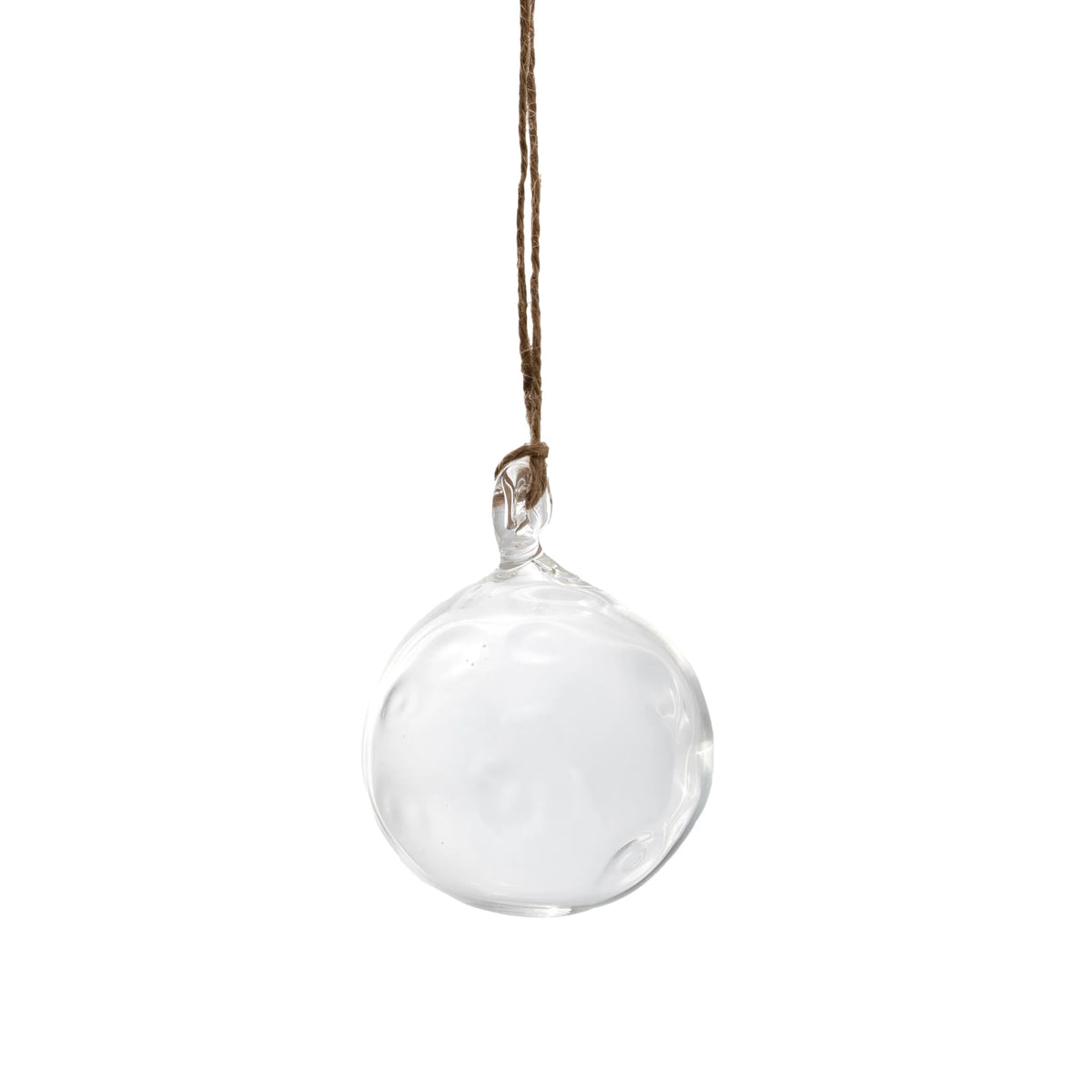 Clear Furrow Glass Bauble 6.5cm | Annie Mo's