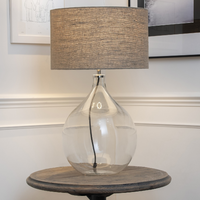 Clear Glass Lamp with Shade 67cm | Annie Mo's