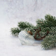 Clear Ribbed Lantern Christmas Bauble 5cm | Annie Mo's