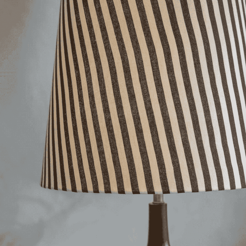 Clements Striped Shade Table Lamp 63cm-D