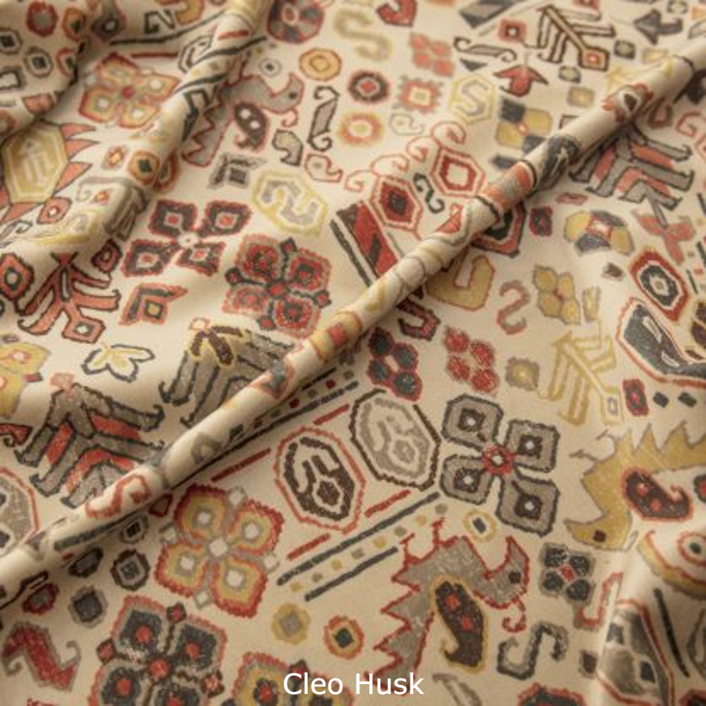Imogen D Shaped Footstool | Patterned Fabrics
