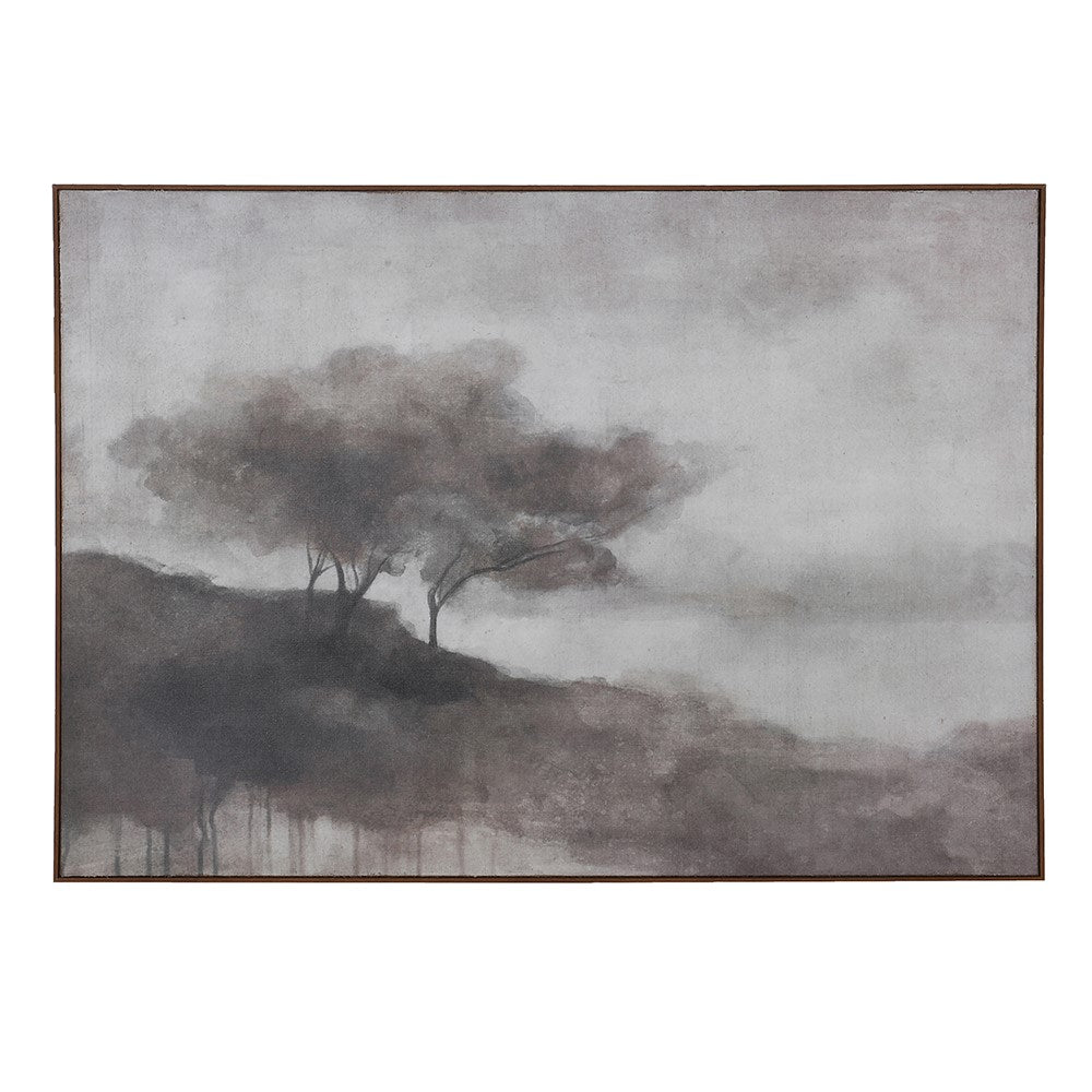 Cliff Edge Trees Framed Canvas 140cm