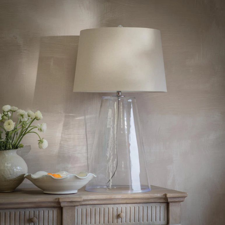 Clifton Tapered Glass Table Lamp 89cm | Annie Mo's