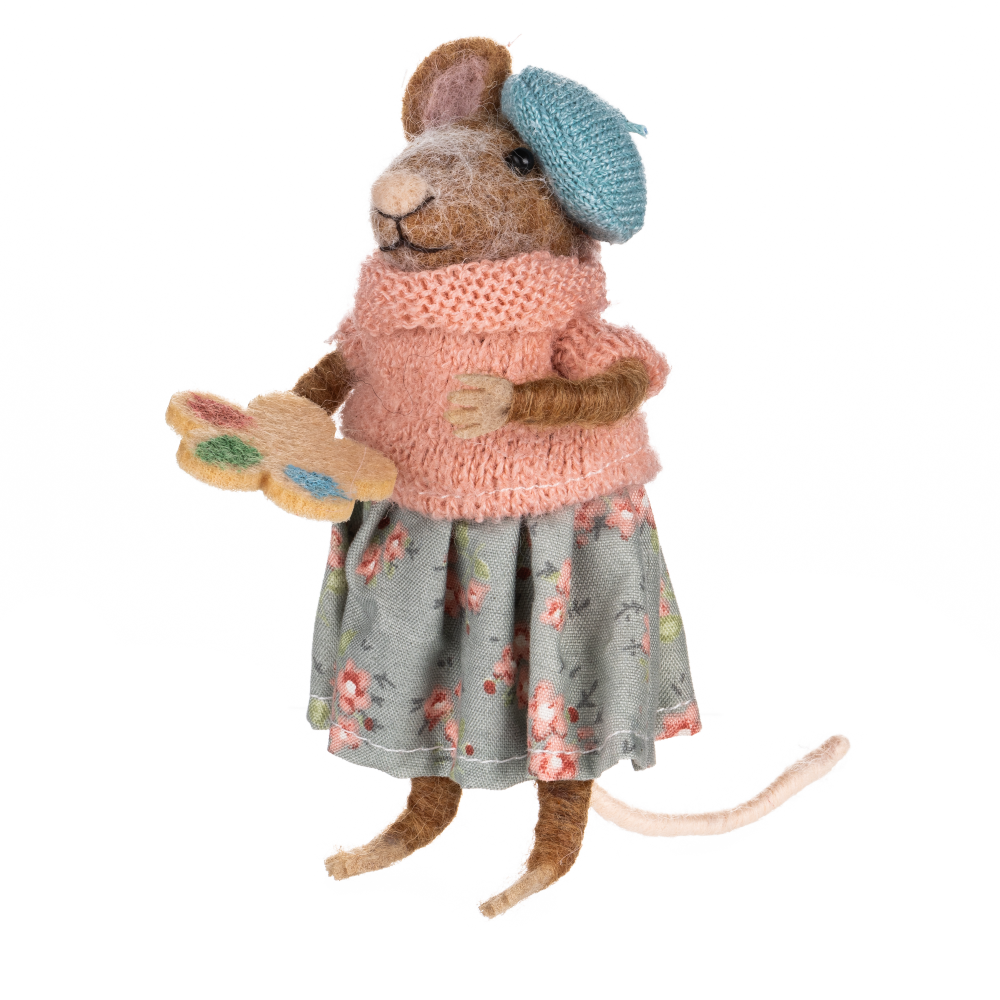 Colour Pallet Wool Mouse 11cm | Annie Mo's