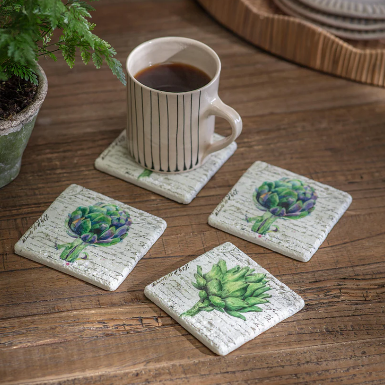 Colton Artichoke Coasters 11cm | Annie Mo's