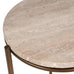 Compact Travertine Round Side Table 52cm B