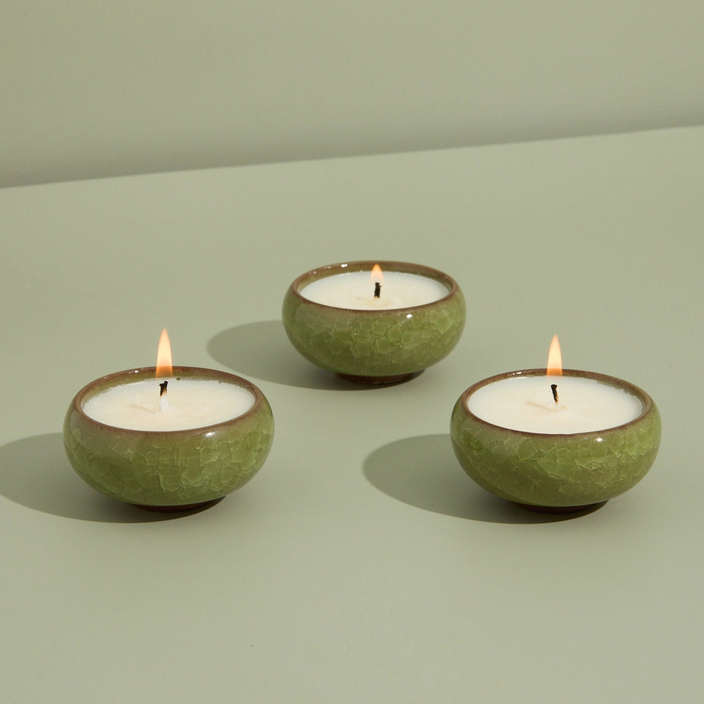 Contemporary Kiln Olive Tea Lights - Elderflower and Coconut