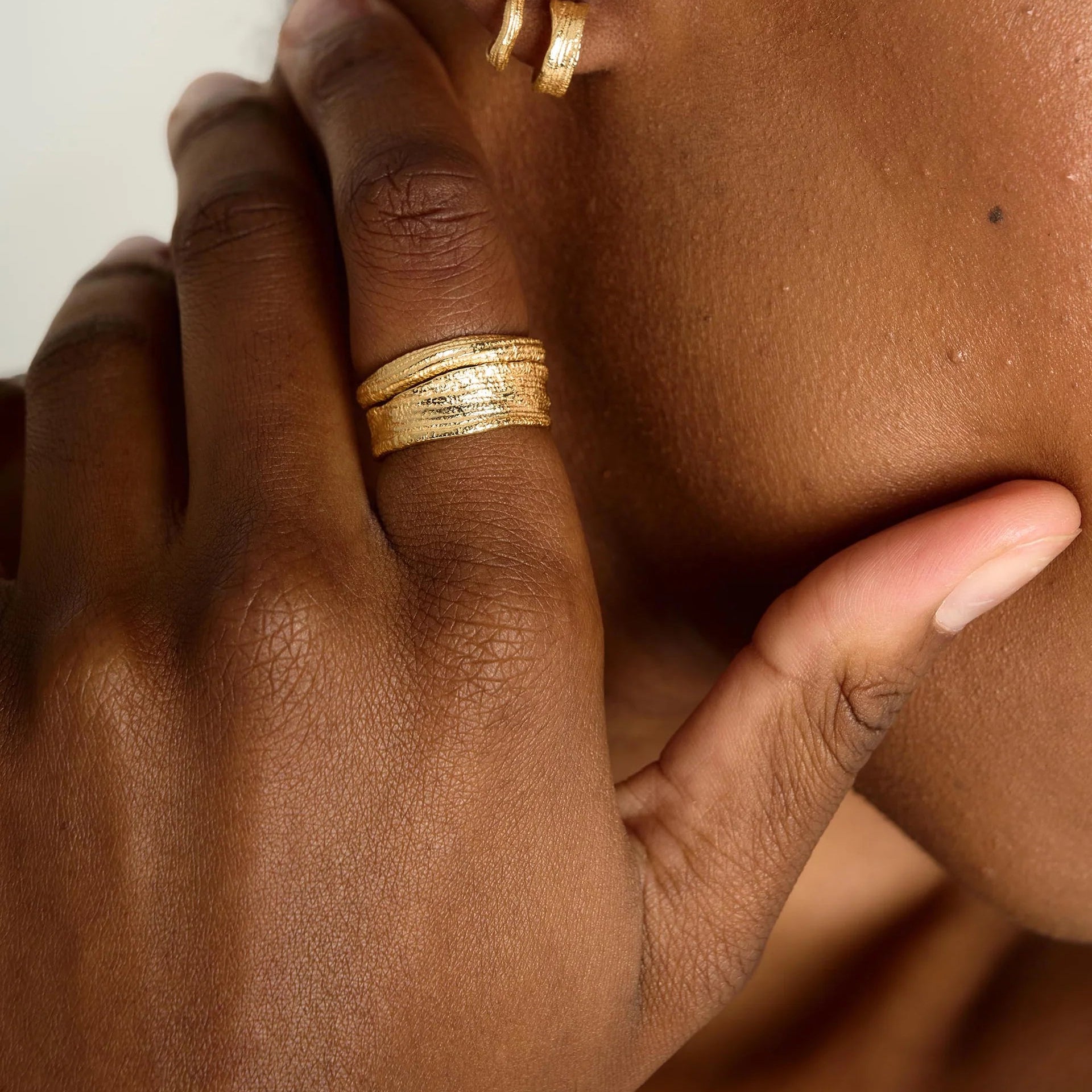 Contour Ring Set - Gold | Annie Mo's2